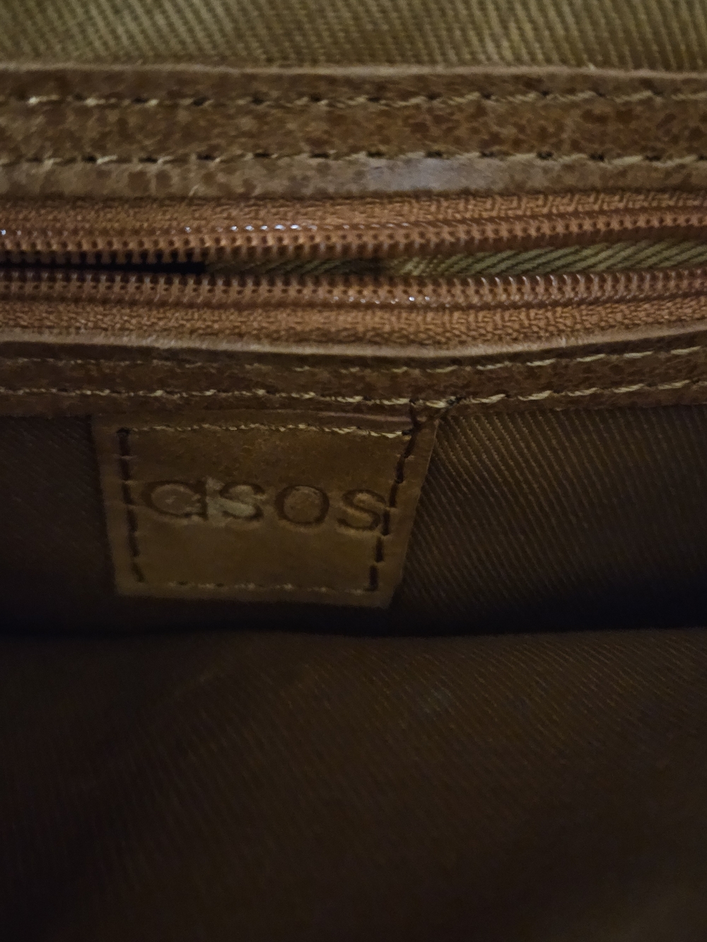 Vintage Asos Suede and Leather Crossbody Purse in Tan - Picture 5 of 6